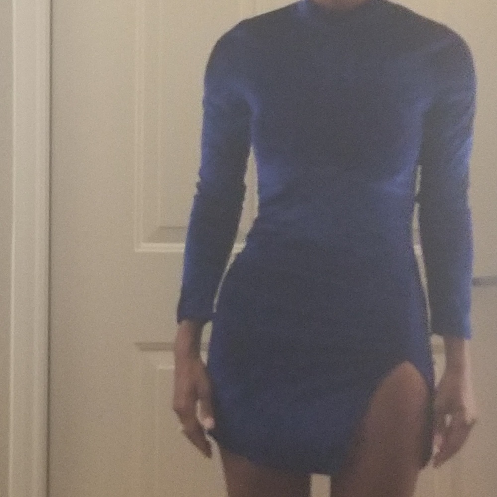 Royal Blue Light Velvet dress
